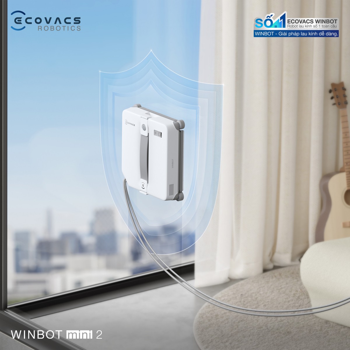 Robot lau kính Ecovacs Winbot Mini 2