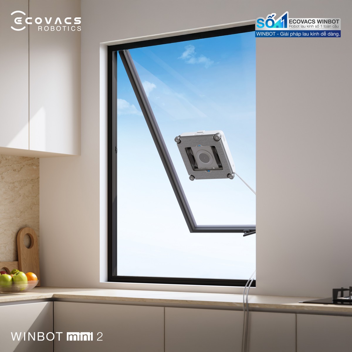 Robot lau kính Ecovacs Winbot Mini 2