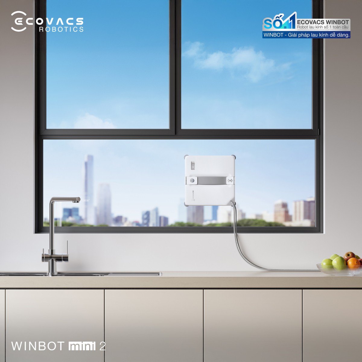 Robot lau kính Ecovacs Winbot Mini 2