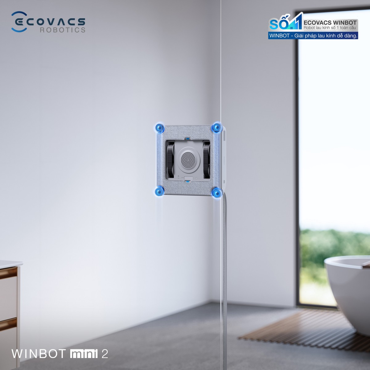 Robot lau kính Ecovacs Winbot Mini 2