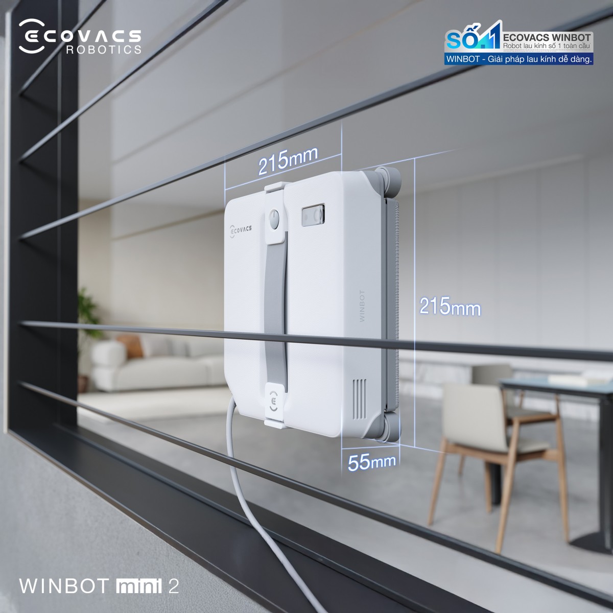 Robot lau kính Ecovacs Winbot Mini 2