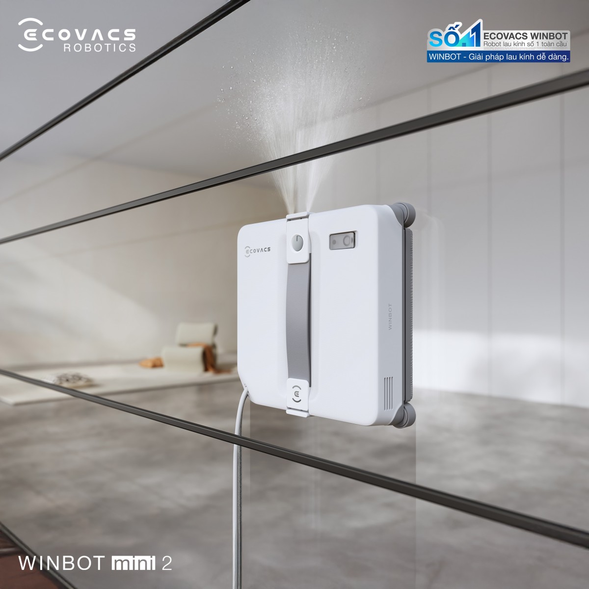 Robot lau kính Ecovacs Winbot Mini 2