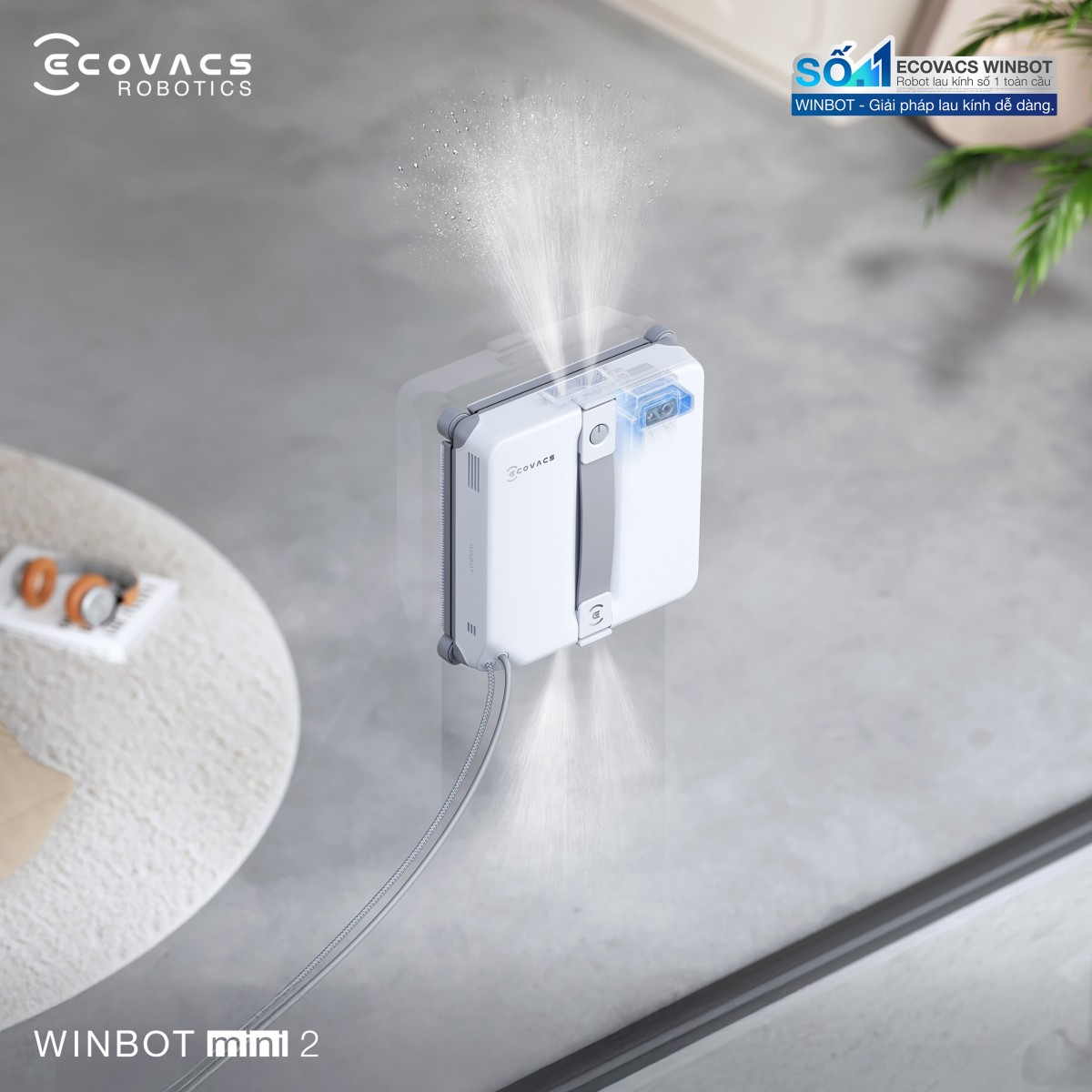 Robot lau kính Ecovacs Winbot Mini 2