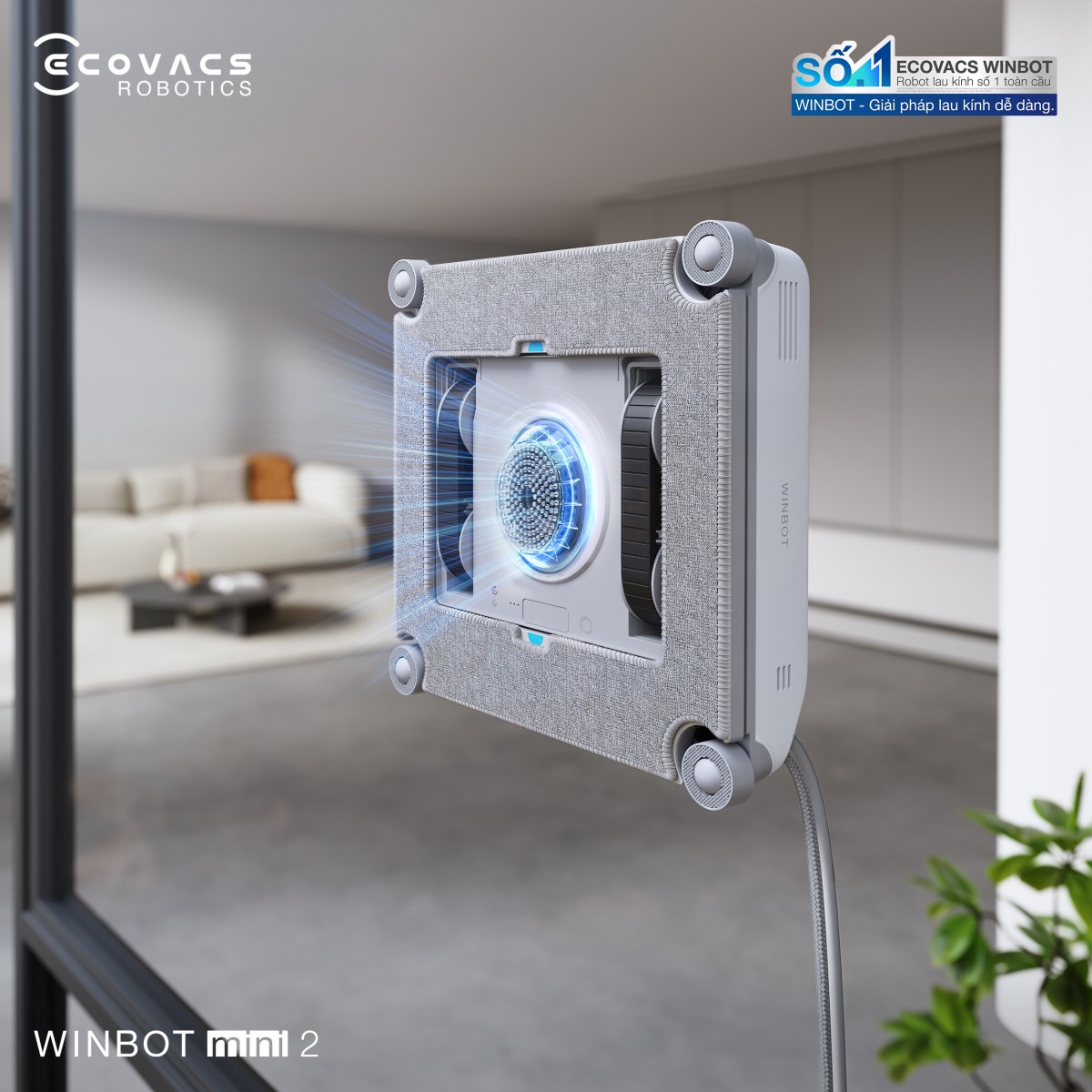 Robot lau kính Ecovacs Winbot Mini 2
