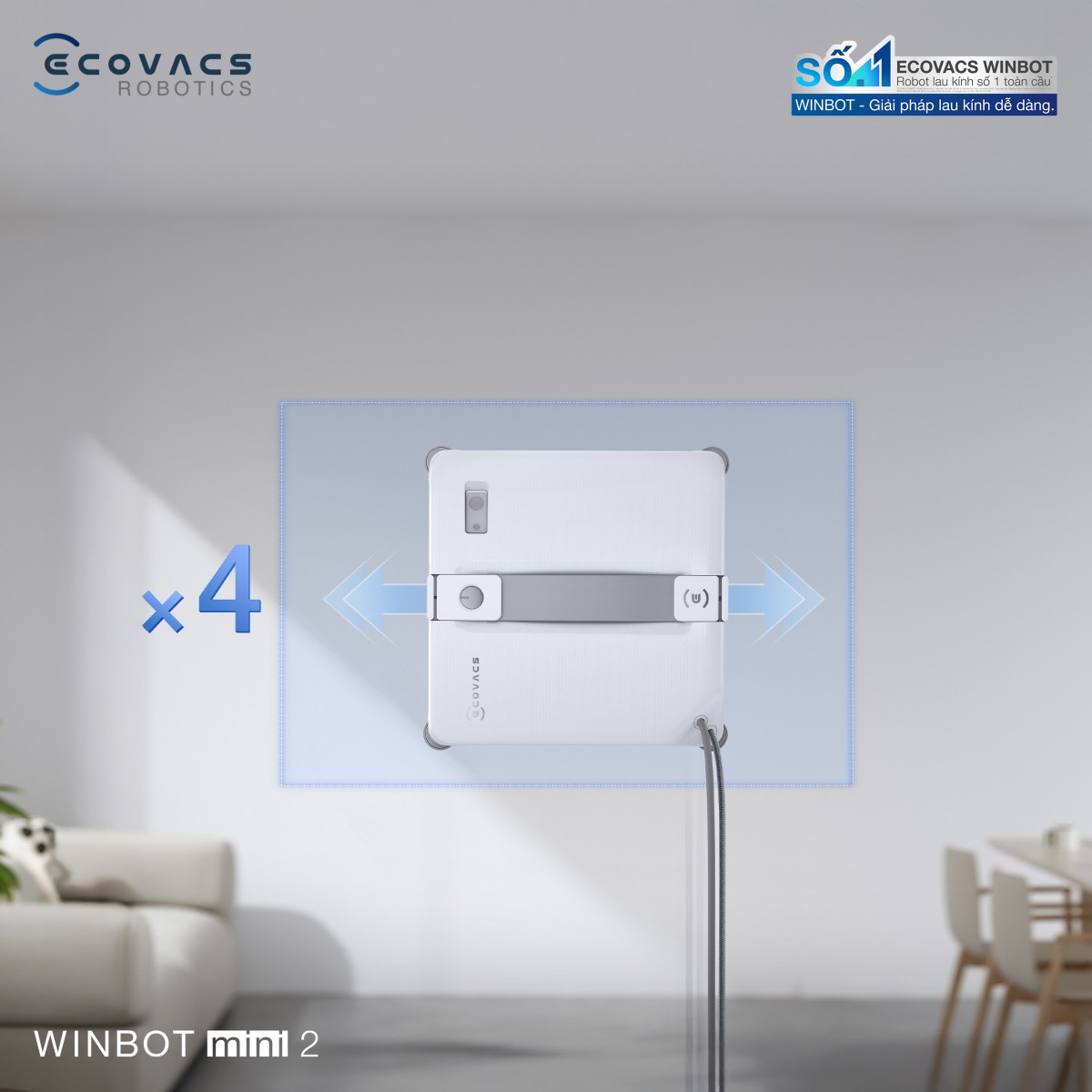 Robot lau kính Ecovacs Winbot Mini 2