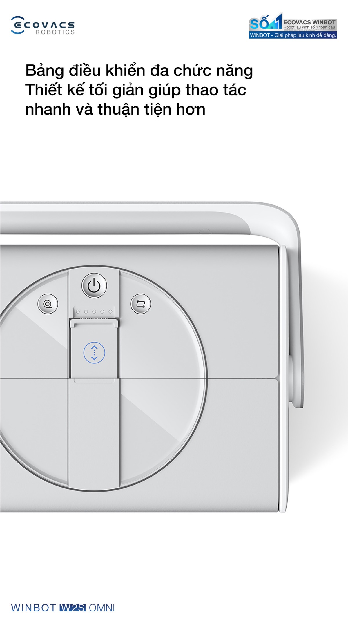 Robot lau kính Ecovacs Winbot W2S Omni