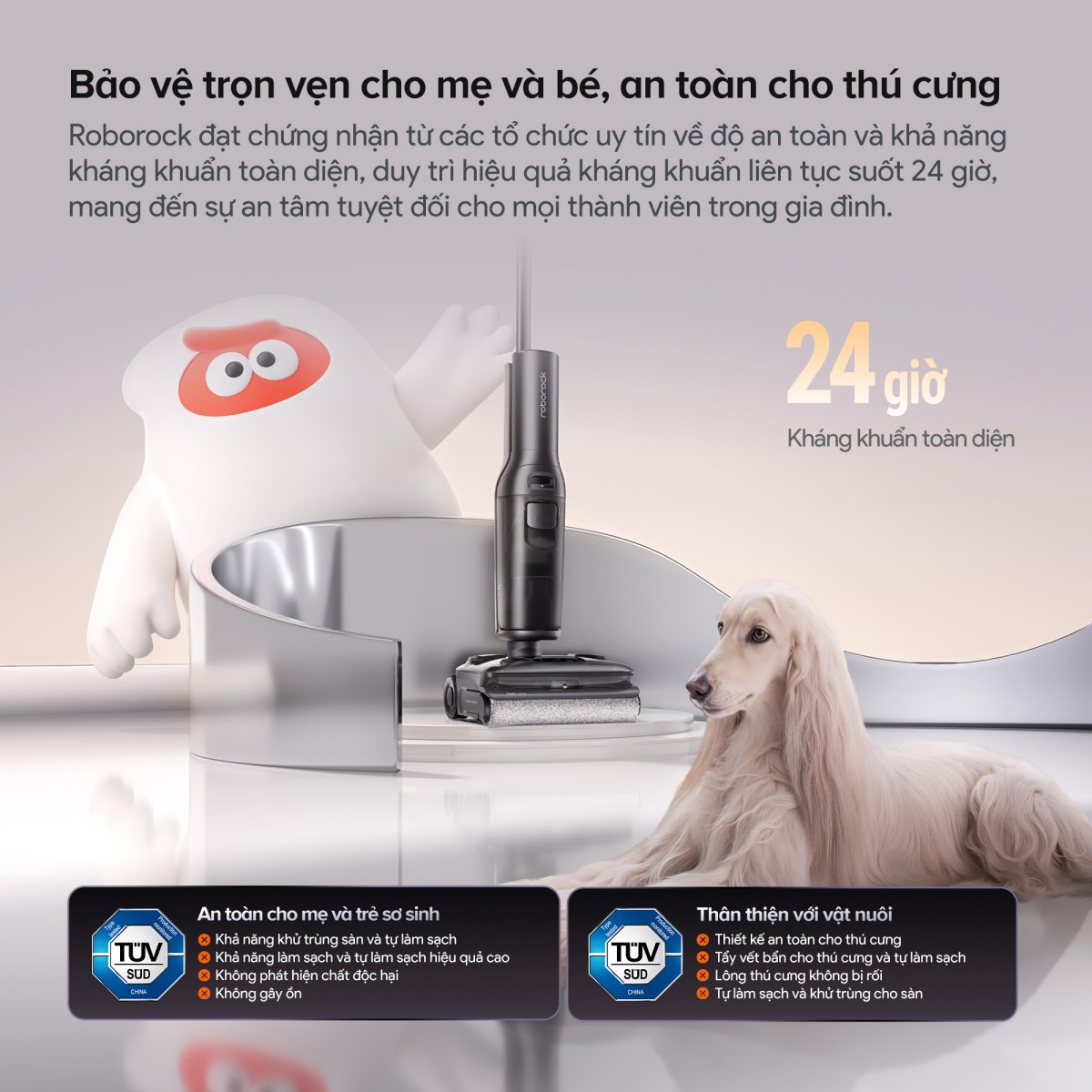 Máy hút bụi lau nhà Roborock F25 ACE Pro | Lực hút 25.000 Pa