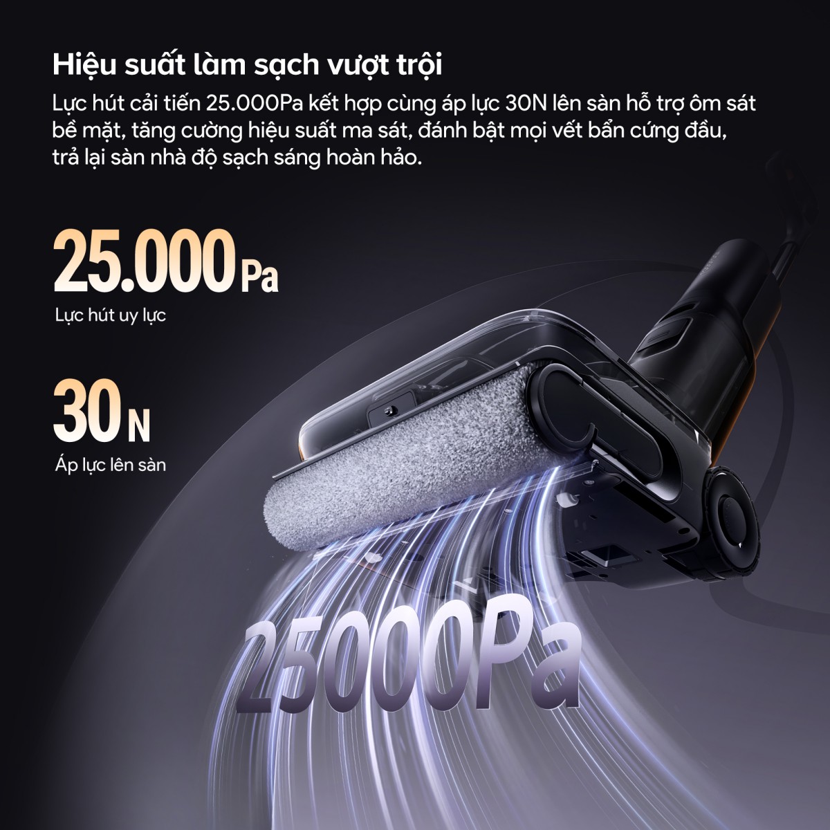 Máy hút bụi lau nhà Roborock F25 ACE Pro | Lực hút 25.000 Pa