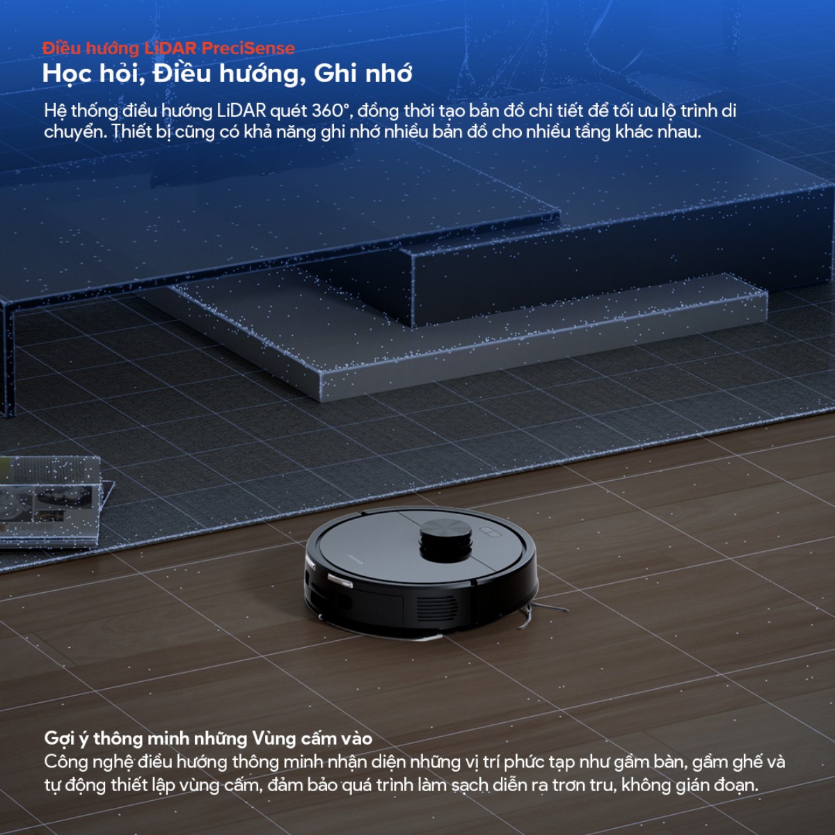 Robot hút bụi Roborock Q7 Pro Max Plus | Lực hút 13.000 Pa
