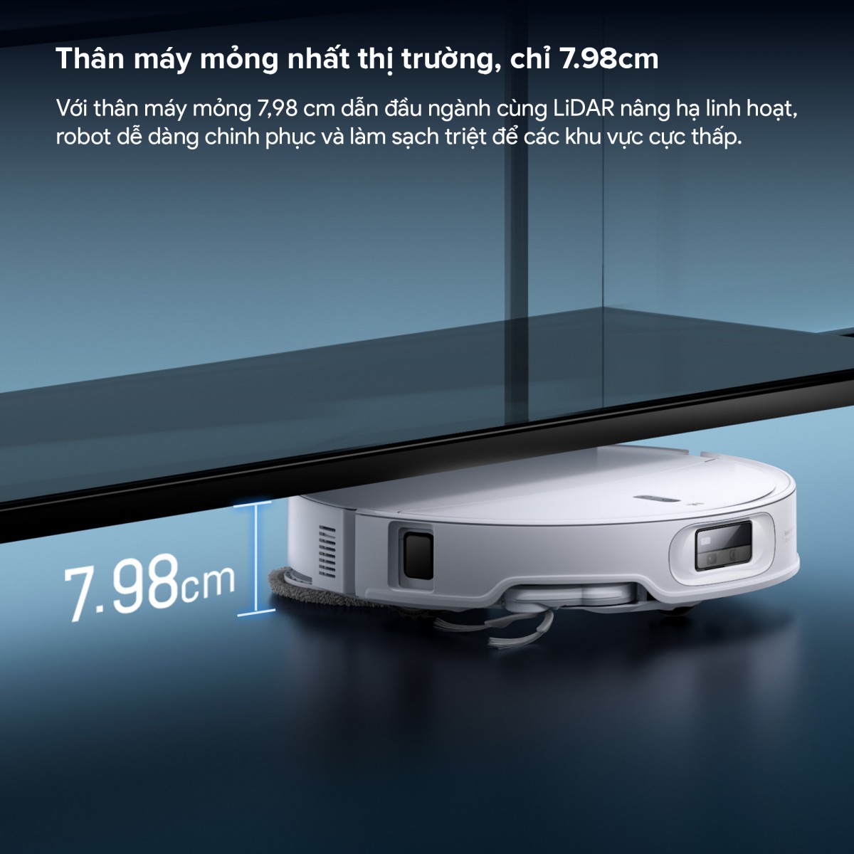 Robot hút bụi Roborock Qrevo Edge 2 | Lực hút 25.000 Pa