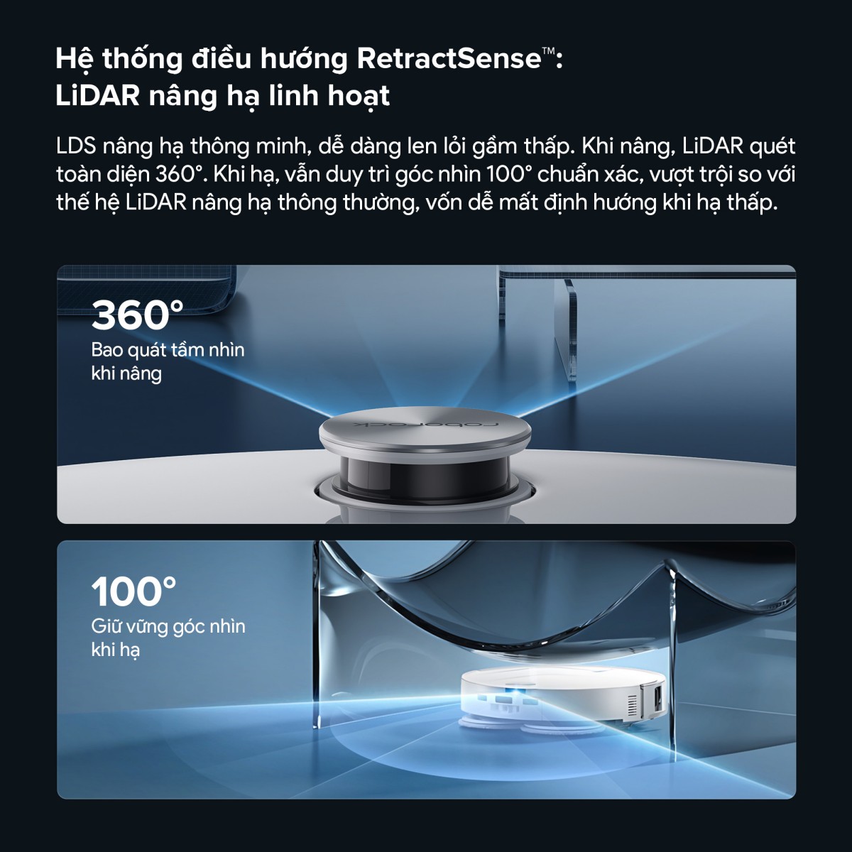 Robot hút bụi Roborock Qrevo Edge 2 | Lực hút 25.000 Pa