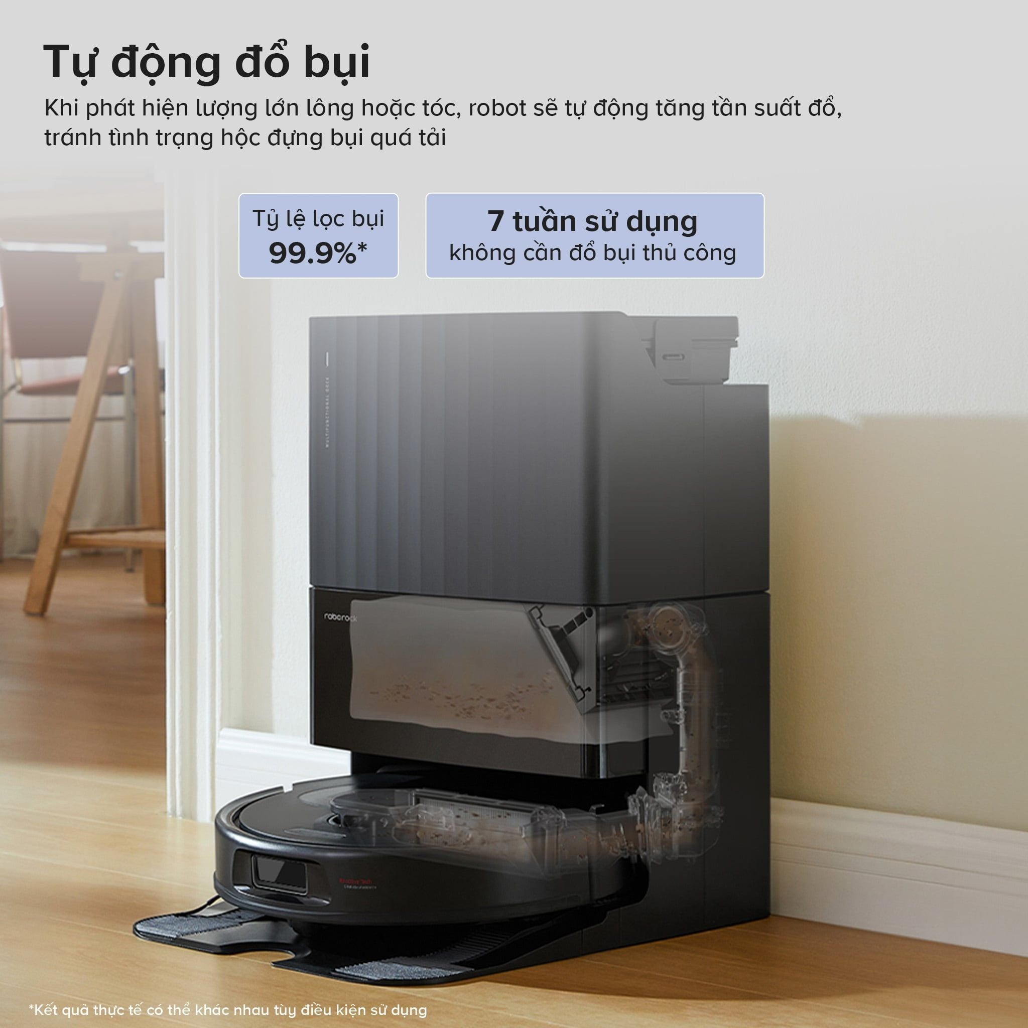 Robot hút bụi Roborock Qrevo S Pro | Lực hút 18.500 Pa