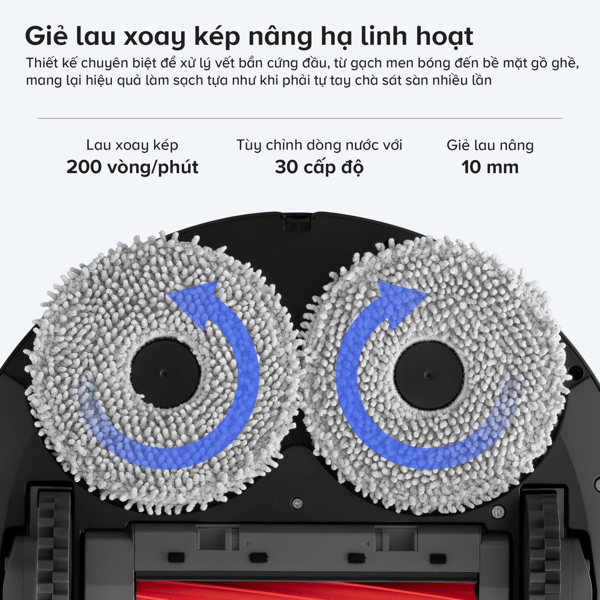 Robot hút bụi Roborock Qrevo S Pro | Lực hút 18.500 Pa