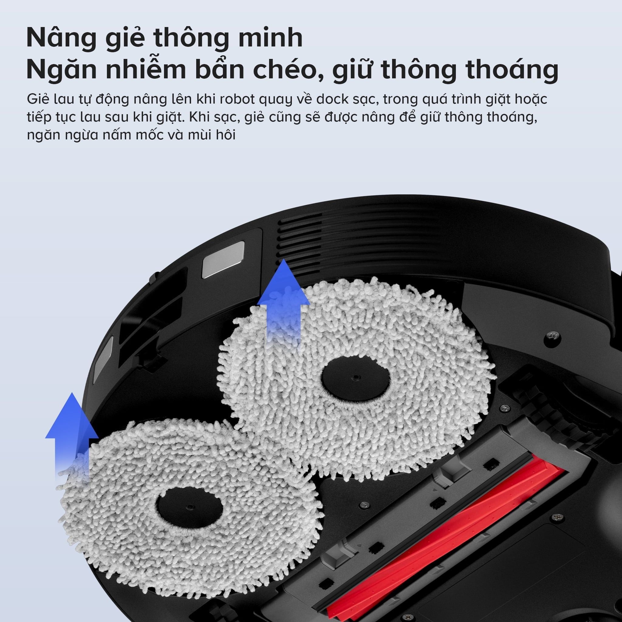 Robot hút bụi Roborock Qrevo S Pro | Lực hút 18.500 Pa