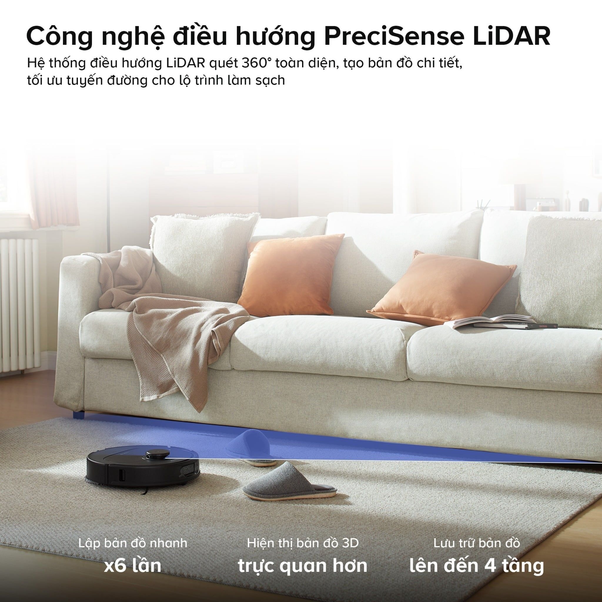 Robot hút bụi Roborock Qrevo S Pro | Lực hút 18.500 Pa