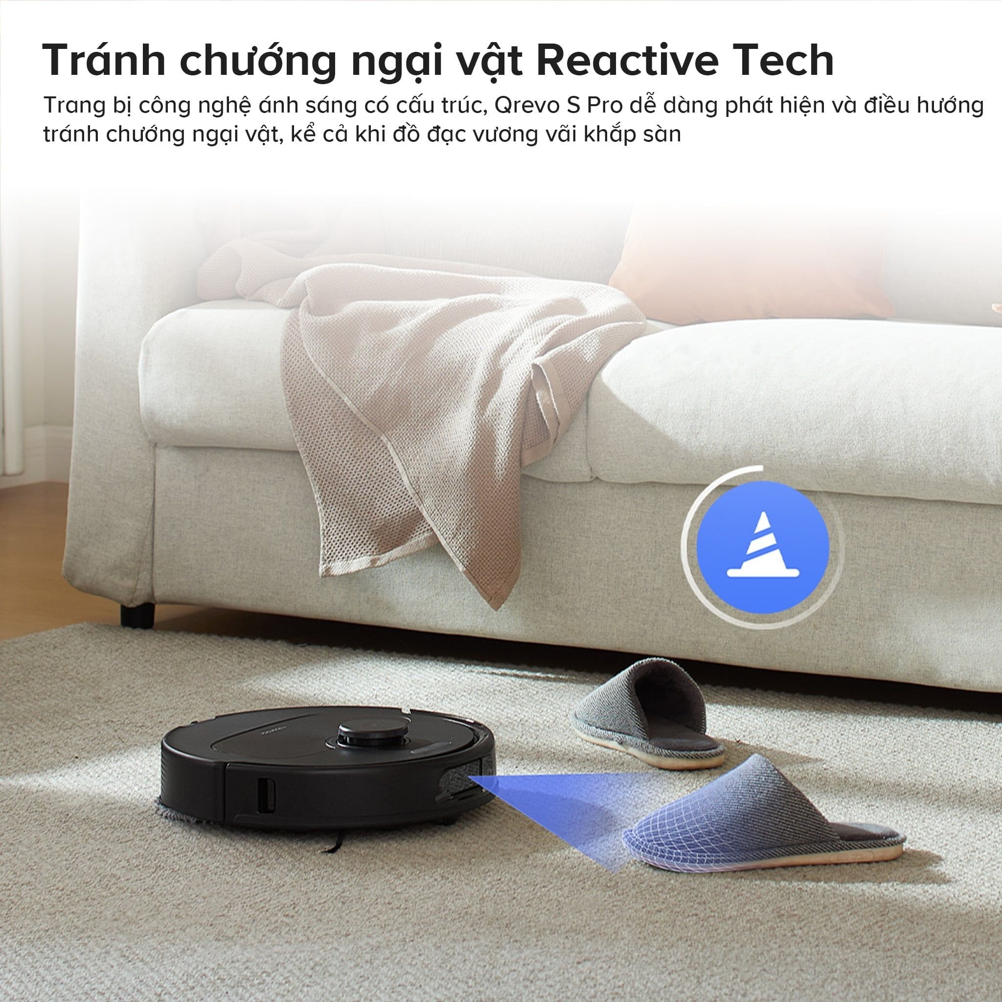 Robot hút bụi Roborock Qrevo S Pro | Lực hút 18.500 Pa