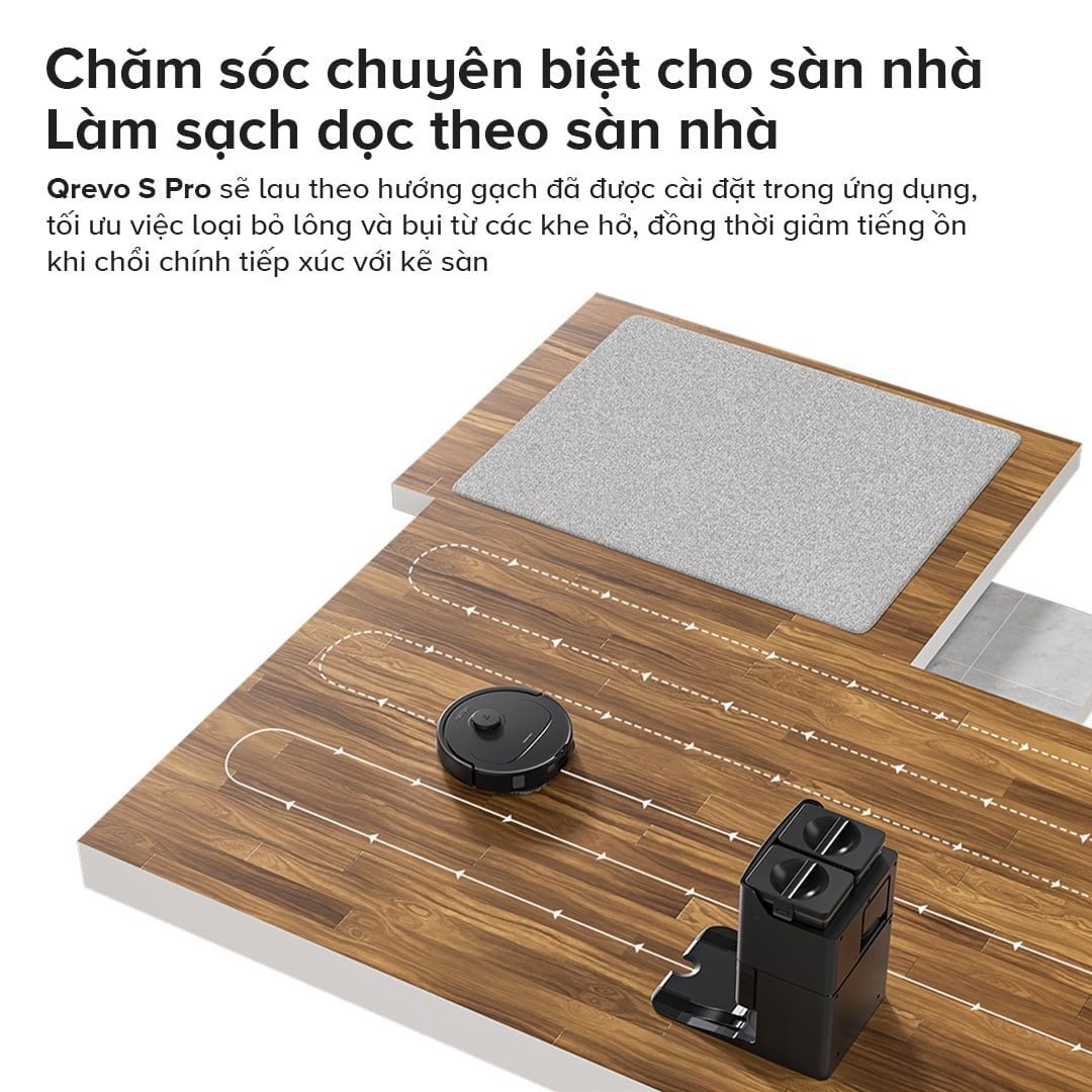 Robot hút bụi Roborock Qrevo S Pro | Lực hút 18.500 Pa