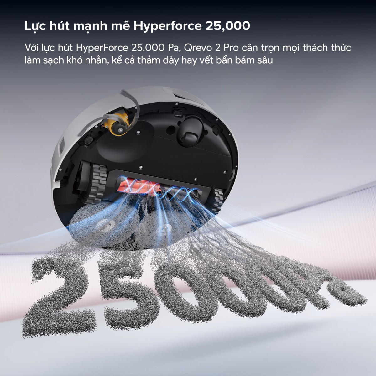 Lực hút 25.000 Pa